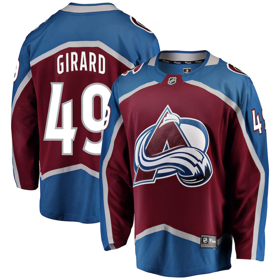 Men Colorado Avalanche #49 Samuel Girard Fanatics Branded Burgundy Breakaway Player NHL Jersey
